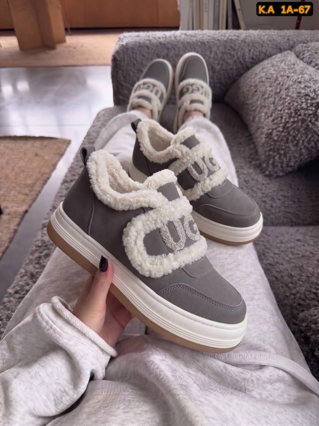 ,зимние кеды ugg из натуральной замши на липучке,кеды зимние женские ugg,кроссовки женские зимние,женская