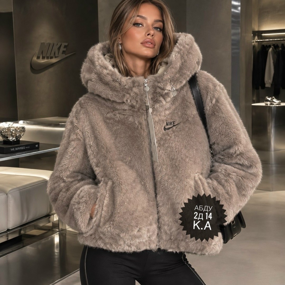 nike faux fur swoosh jacket,женская куртка,женская куртка nike,куртка,черная уютная флисовая куртка nike icon clash