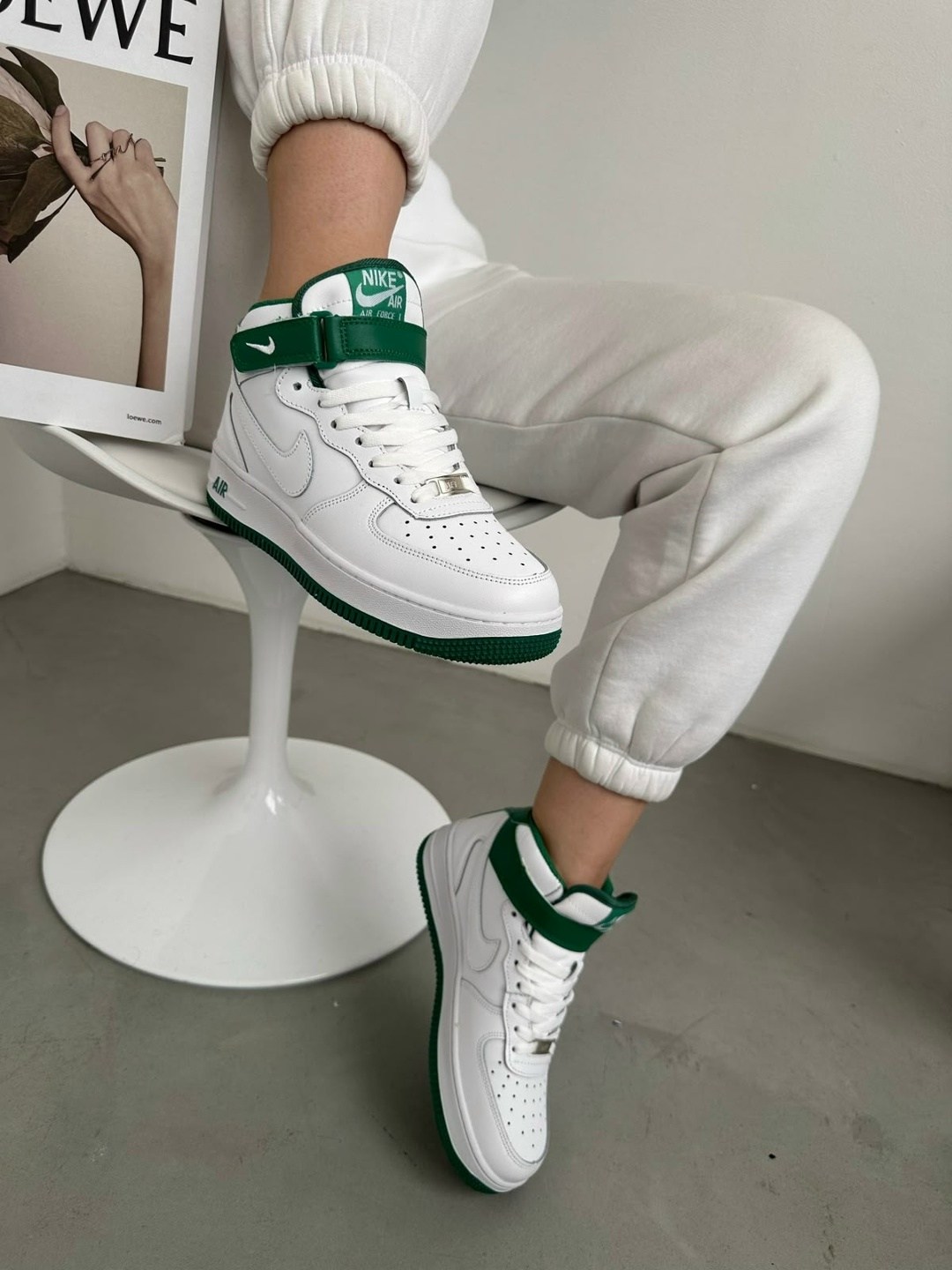 кроссовки nike air force 1 high,кросcовки nike air force 1,кроссовки nike air force 1 white green,кроссовки,nike air force 1