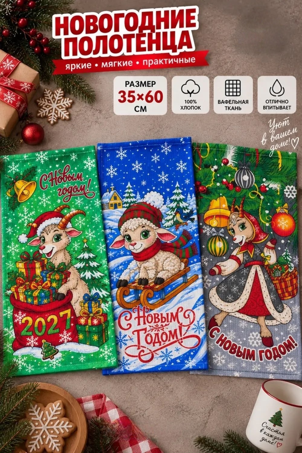 полотенце вафельное,полотенца кухонные вафельные,полотенце вафельное новогоднее,полотенца кухонное,новогоднее полотенце