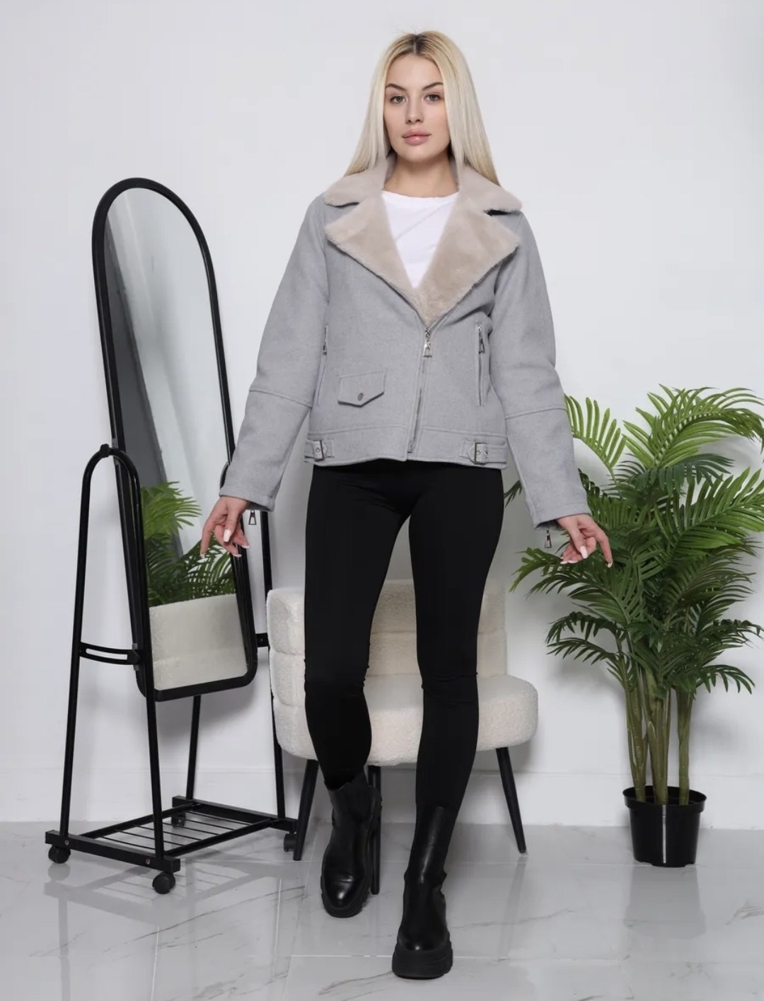 дубленка авиатор женская зима 2025 monywear,дубленка женская,куртка оверсайз,дубленка,дубленка серая