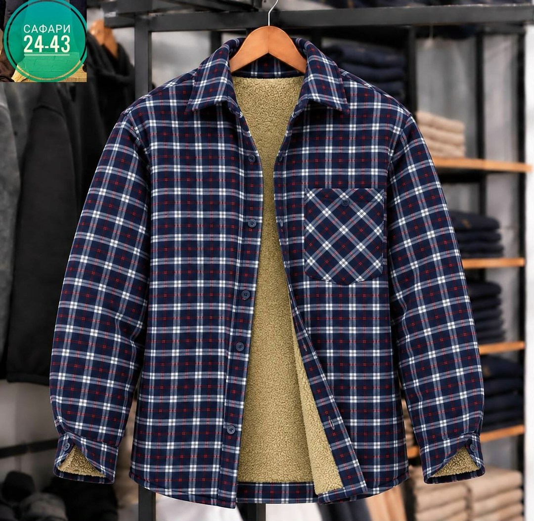 рубашка в клетку теплая h&h fashion,рубашка теплая на флисе,рубашка теплая,рубашка мужская на флисе,флисовая рубашка