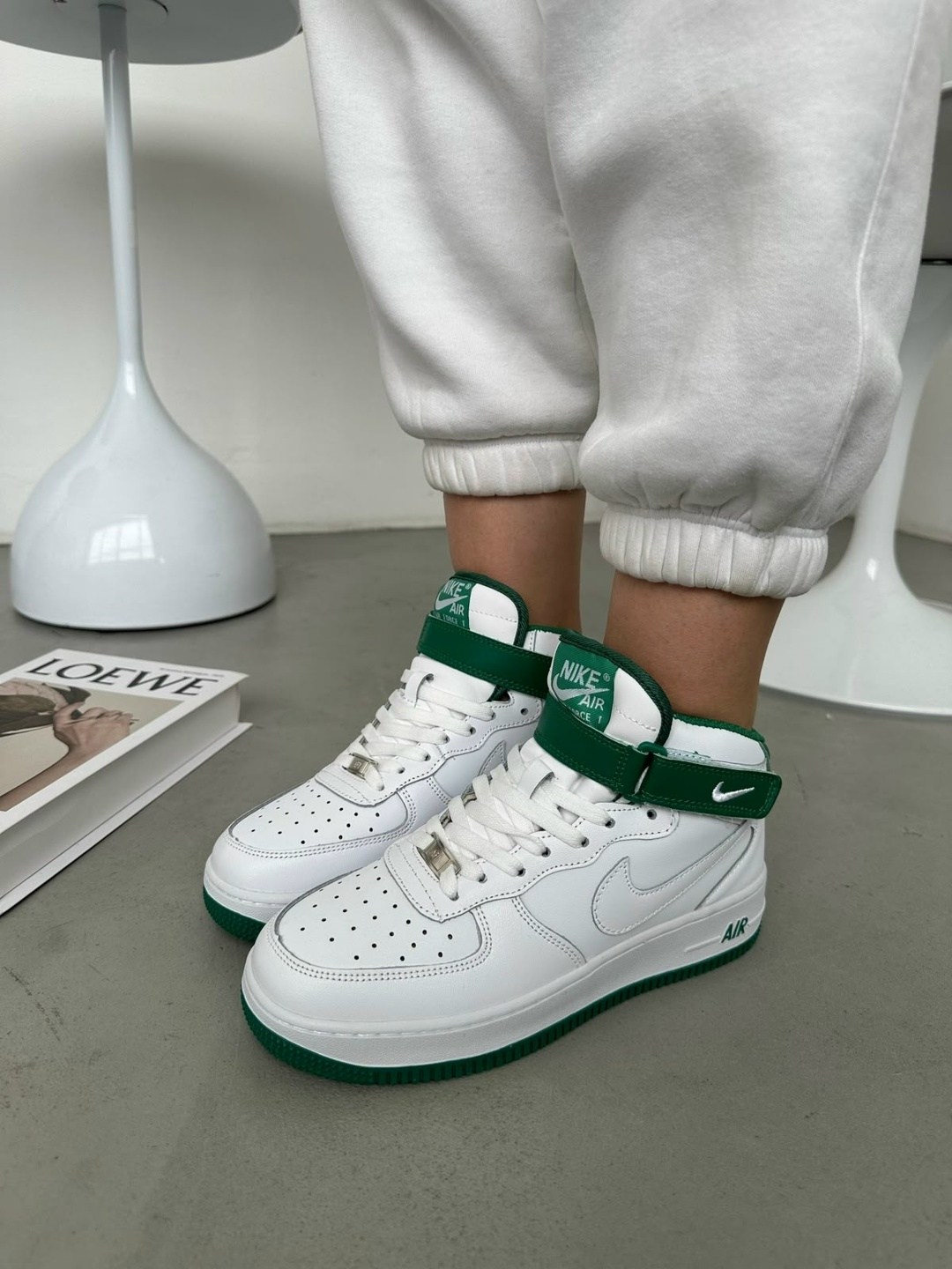 кроссовки nike air force 1 high,кросcовки nike air force 1,кроссовки nike air force 1 white green,кроссовки,nike air force 1