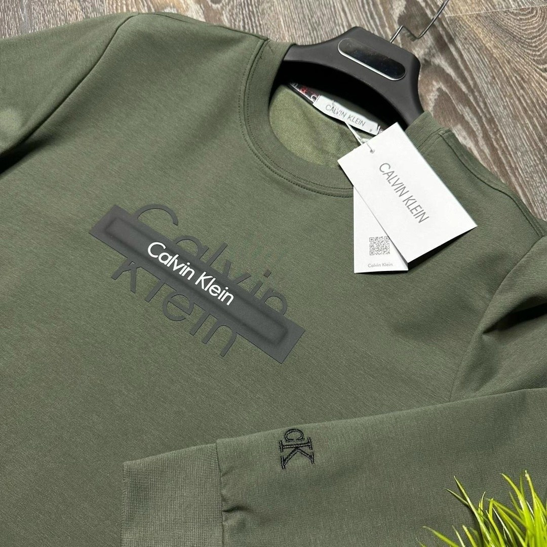 свитшот мужская,зеленый свитшот,свитшот calvin klein мужской зеленый,джемпер calvin klein мужской хаки,свитшот calvin klein