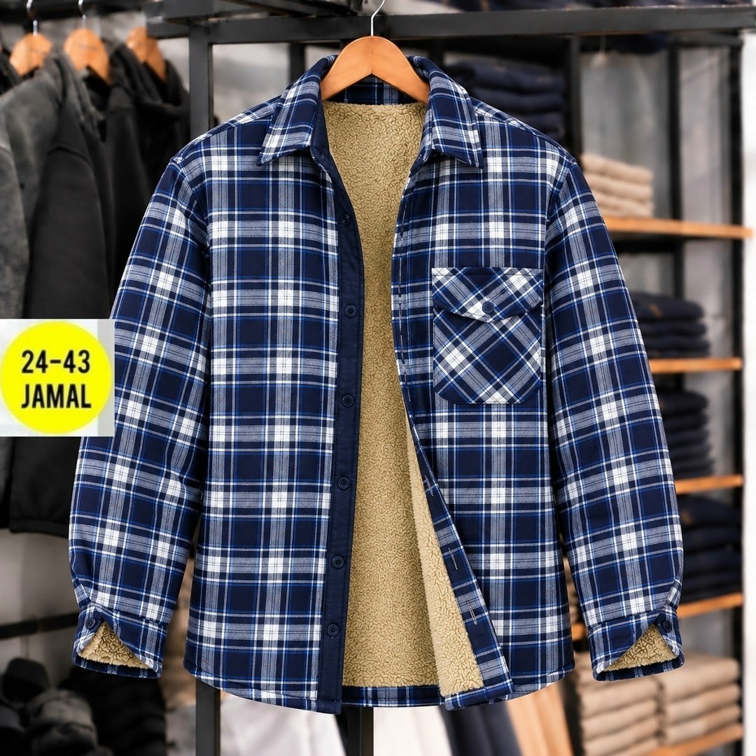 рубашка в клетку теплая h&h fashion,теплая рубашка,мужские рубашки,рубашка теплая на флисе,рубашка на флисе
