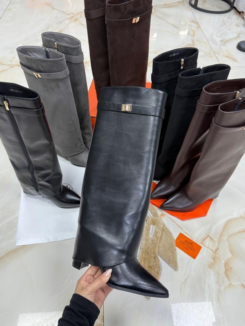 сапоги hermes,,женские сапоги hermes,сапоги,сапоги замшевые hermes jumping