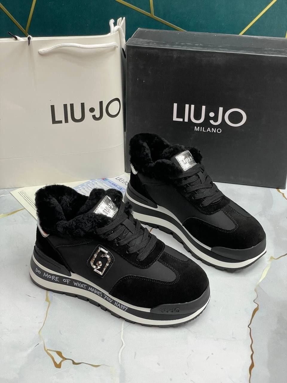 кроссовки liu jo,кроссовки liu jo зимние черные кожаные на меху,кроссовки женские liu jo,кроссовки зимние liu jo,