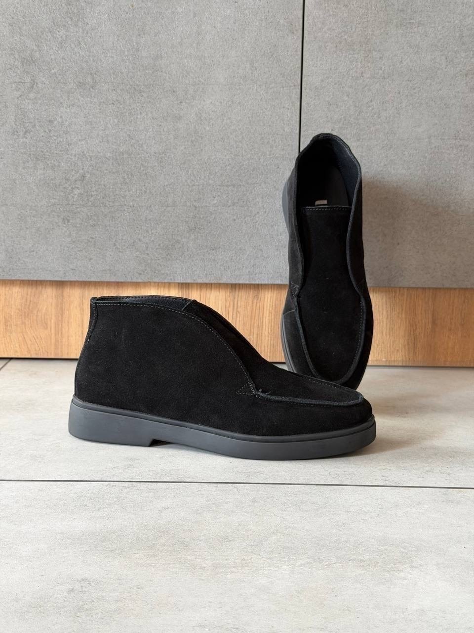 ,лоферы замшевые,ботинки лоферы мужские замшевые loro piana suede black,женская ,демисезонные лоферы замшевые
