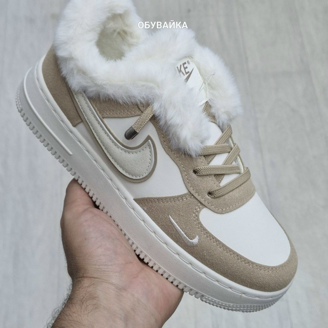 кроссовки зимние nike air force 1,кроссовки nike air force 1 low a100590 all black зимние с мехом,зимние кроссовки nike air force 1 low,зимние кроссовки на меху черного цвета nike air force 1 low blac