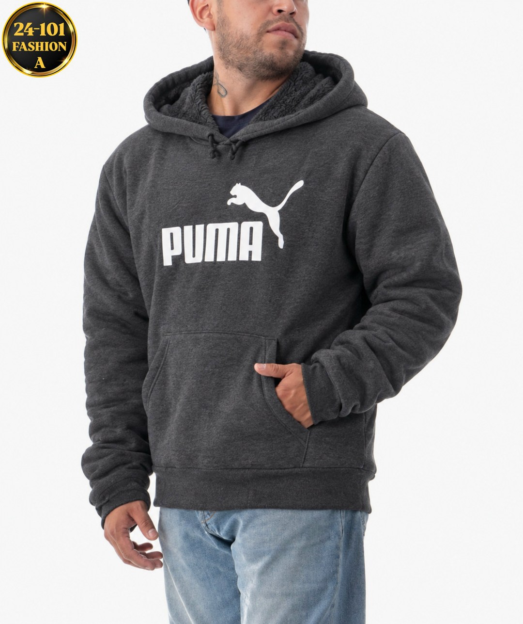 толстовка с капюшоном puma,худи мужская puma,худи мужское puma ess big logo серый,мужская толстовка puma,худи puma