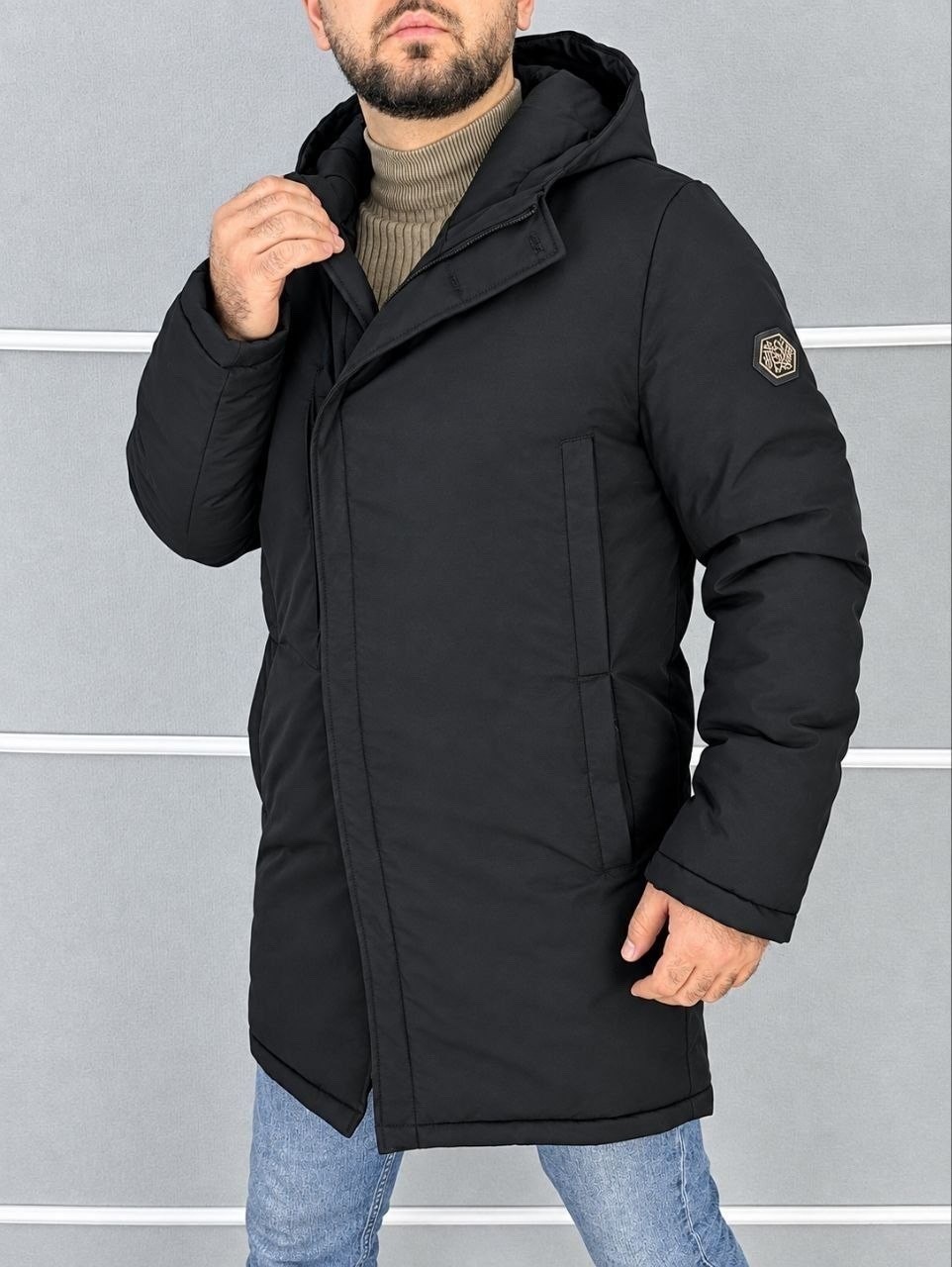 куртка зимняя мужская rm collection,куртка мужская,куртка зимняя мужская удлиненная,мужская зимняя куртка,зимняя куртка мужская malidinu 21002