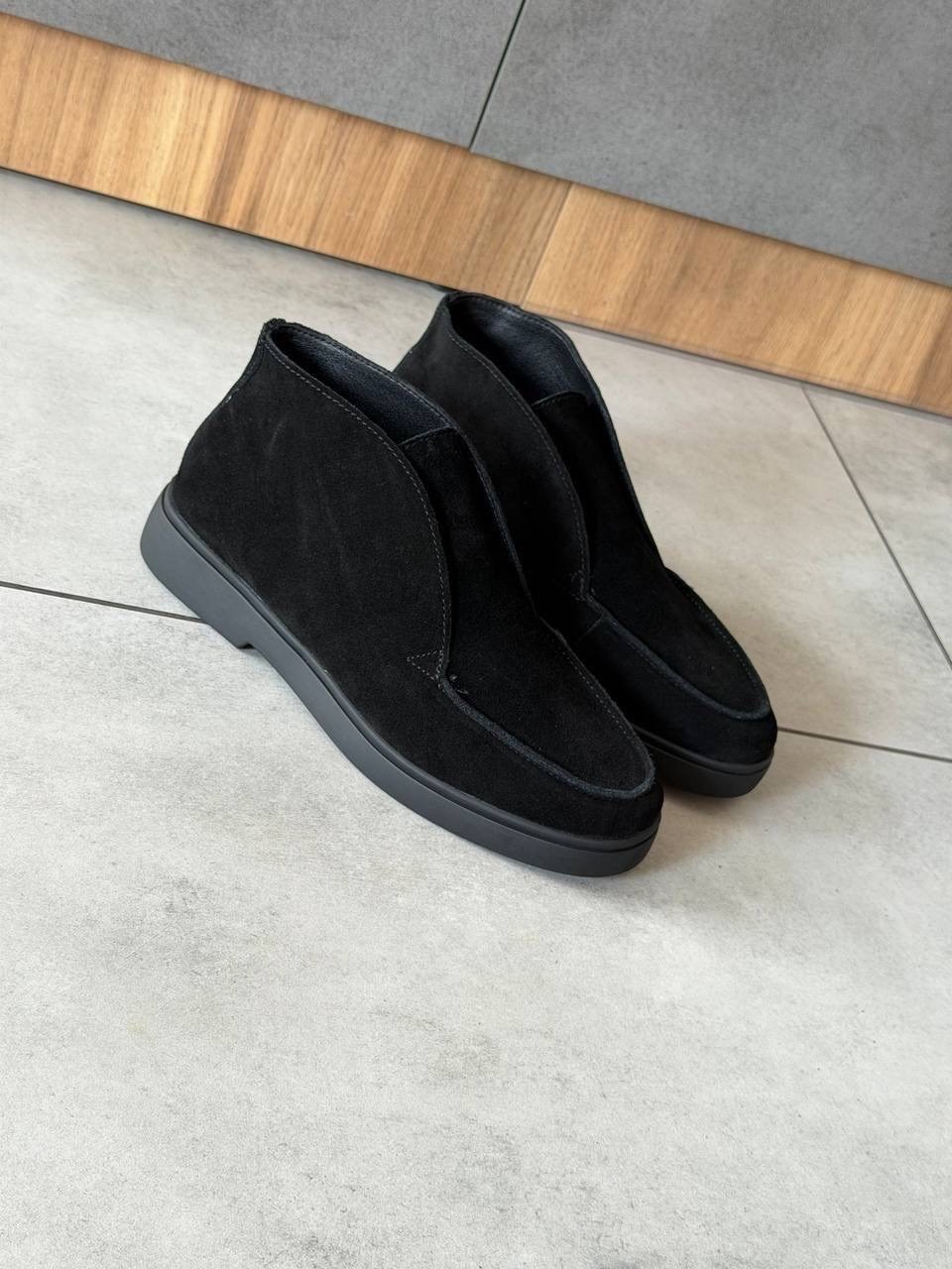 ,лоферы замшевые,ботинки лоферы мужские замшевые loro piana suede black,женская ,демисезонные лоферы замшевые
