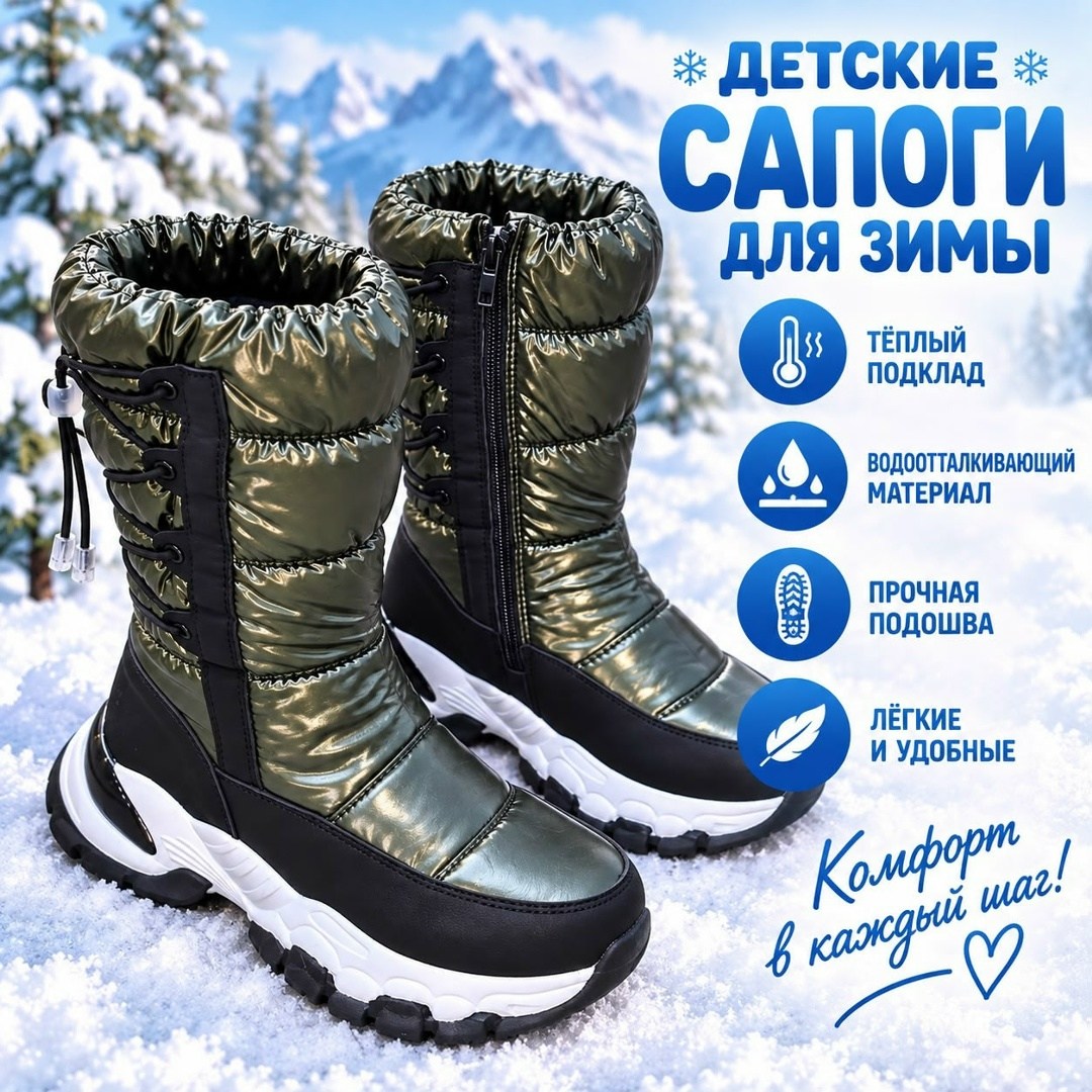 зимние детские дутики,детские дутики,дутики зимние для девочек,зимние сапоги для девочек,дутики аэростар детские зимние