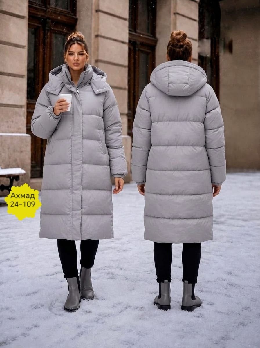 пальто пуховик удлиненный стеганый с капюшоном twin tip,куртка женская зимняя с капюшоном, удлиненная, оверсайз, размер onesize, серый,пуховик удлиненный стеганый с капюшоном twin tip 37643019,пальто