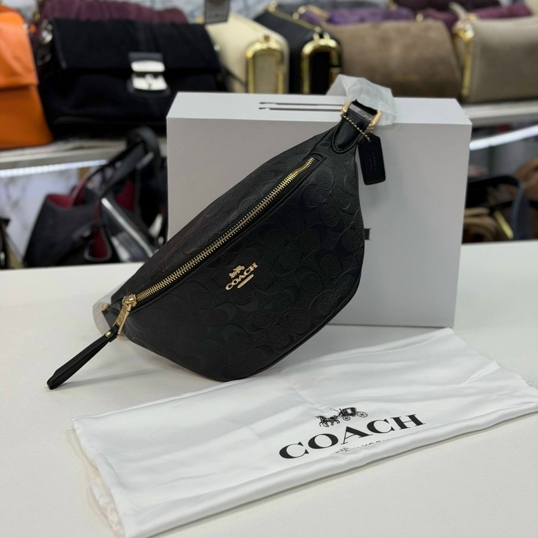 поясная сумка женская coach f48740 коричневый,сумка женская coach,поясная сумка женская,поясная сумка коач,coach сумка