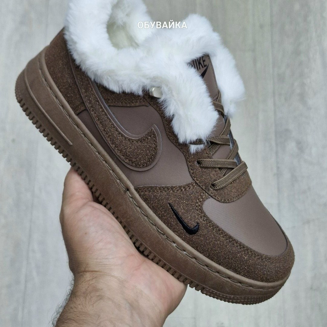кроссовки зимние nike air force 1,кроссовки nike air force 1 low a100590 all black зимние с мехом,зимние кроссовки nike air force 1 low,зимние кроссовки на меху черного цвета nike air force 1 low blac