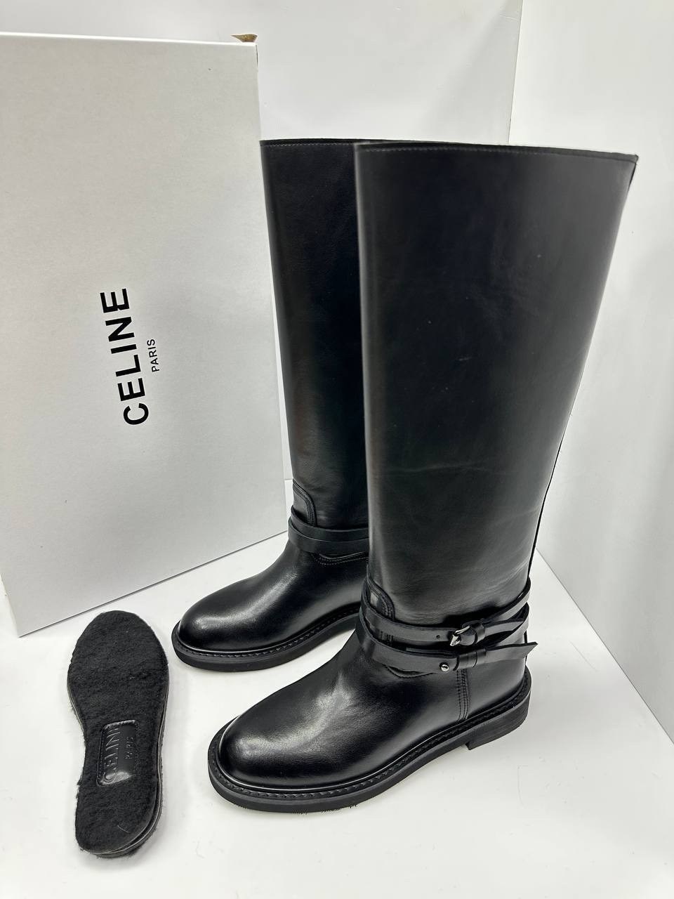 сапоги celine,кожаные сапоги шанель,,сапоги шанель цум,женские кожаные сапоги celine military black