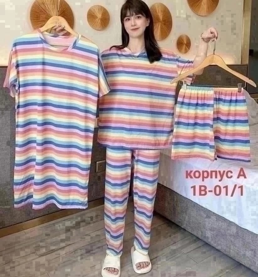 пижама 4 в 1,пижама тройка,комплект пижама,пижама тройка женская,пижаму