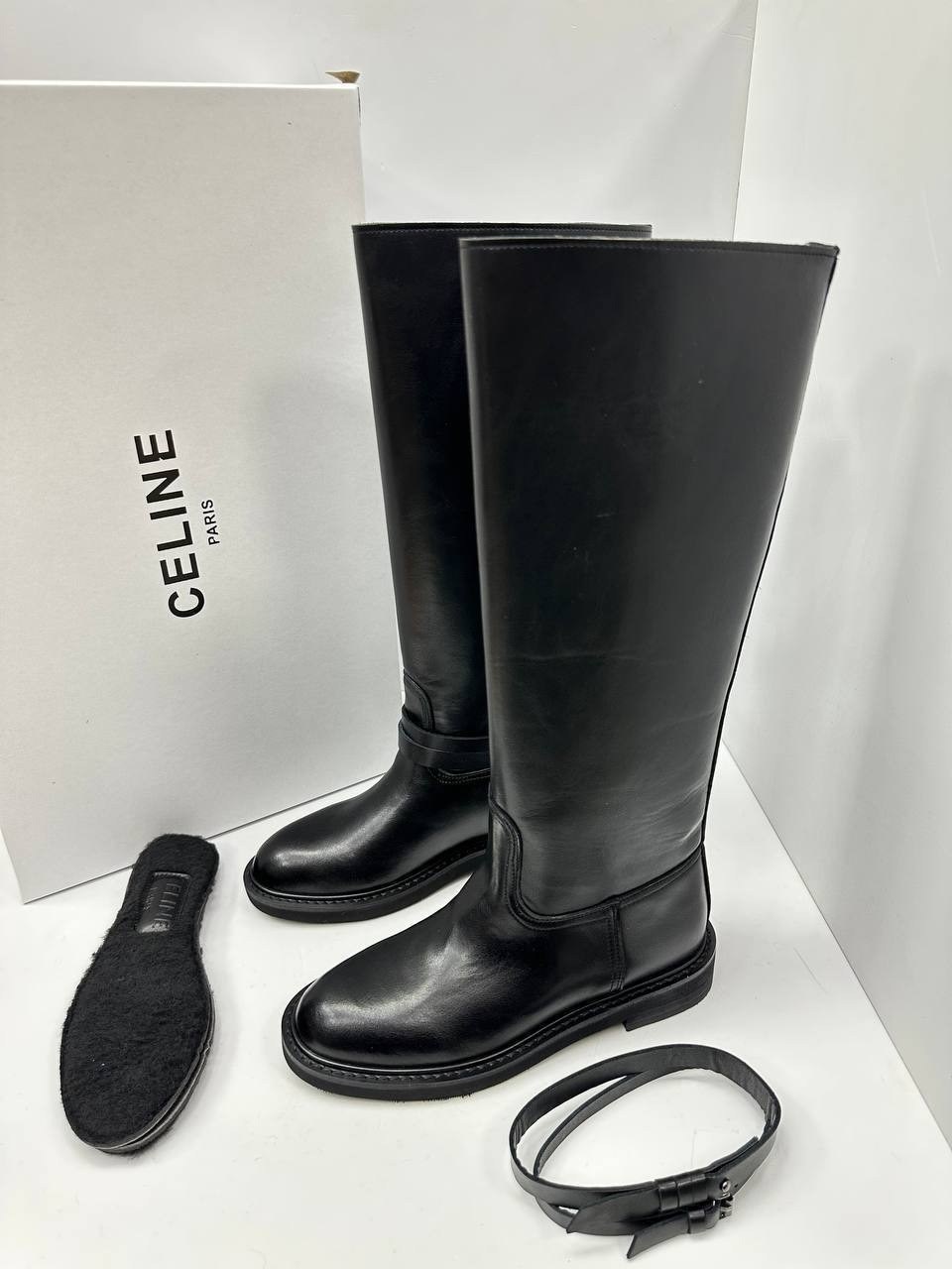 сапоги celine,кожаные сапоги шанель,,сапоги шанель цум,женские кожаные сапоги celine military black