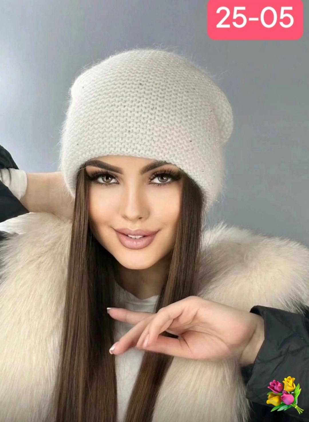 двухслойная шапка женская из ангоры,шапки из ангоры для женщин,стильная шапка женская из ангоры,женская пушистая зимняя шапка бини из ангоры,шапка ангора