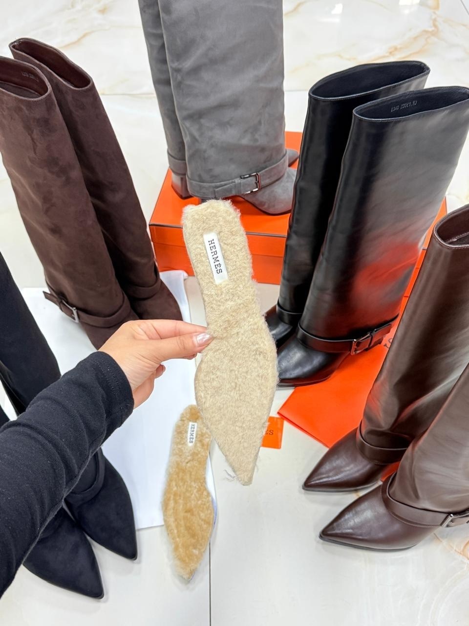 сапоги,сапоги hermes,женские сапоги,стильные сапоги,сапоги трубы