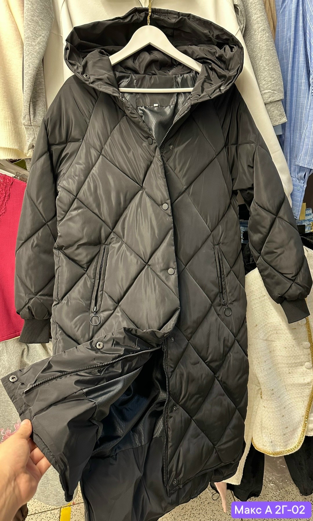 стеганое пальто,пальто женское natali cher 145803065 черное 2xl,пальто женские,пальто зимнее стеганое,женское пальто стёганое