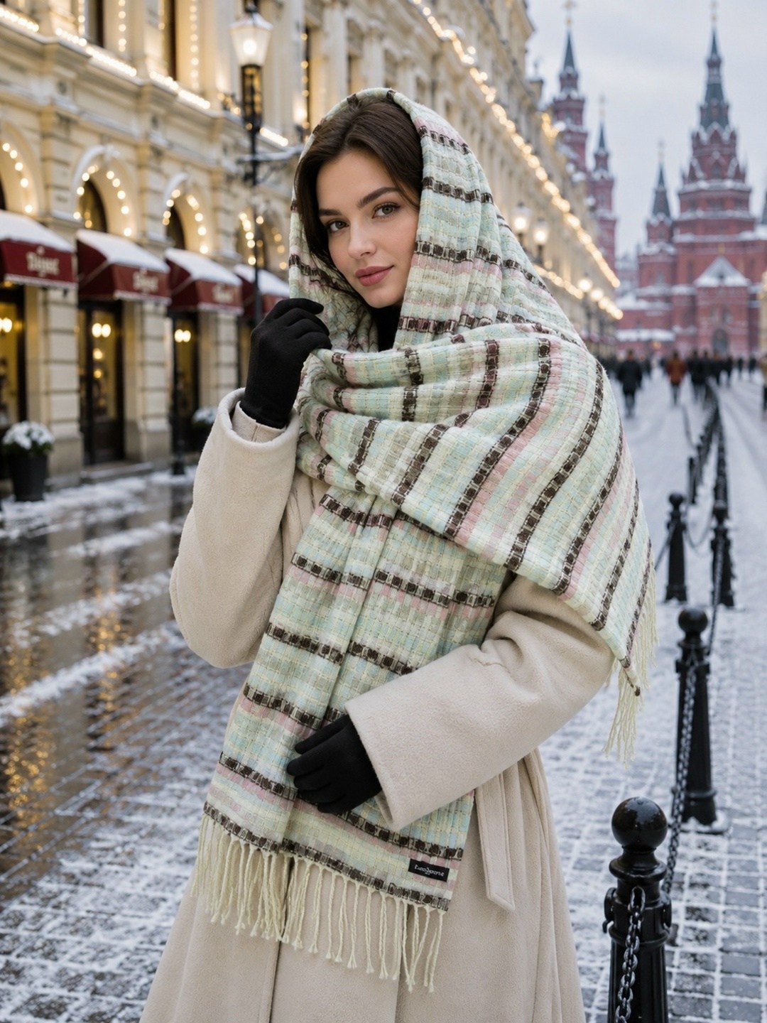 шарф объемный теплый палантин mimigirl,кашемировый шарф женский зимний,шарф женский зимний,шарф зимний,шарф зимний теплый