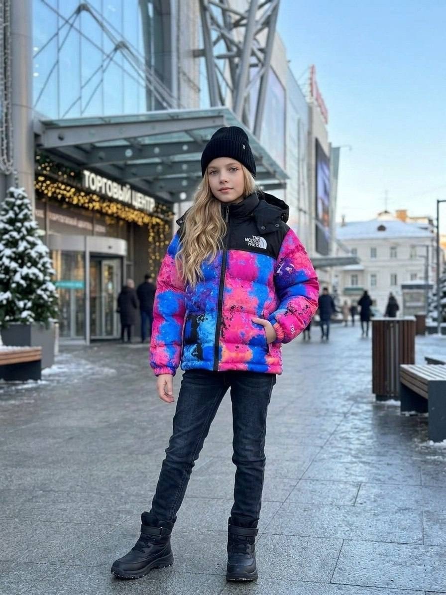 зимние куртки,куртка the north face,куртка зимняя с принтом,куртка x invincible 2026 down jacket multicolor the north face,куртка женская