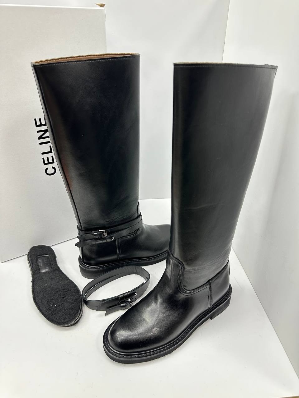 сапоги celine,кожаные сапоги шанель,,сапоги шанель цум,женские кожаные сапоги celine military black