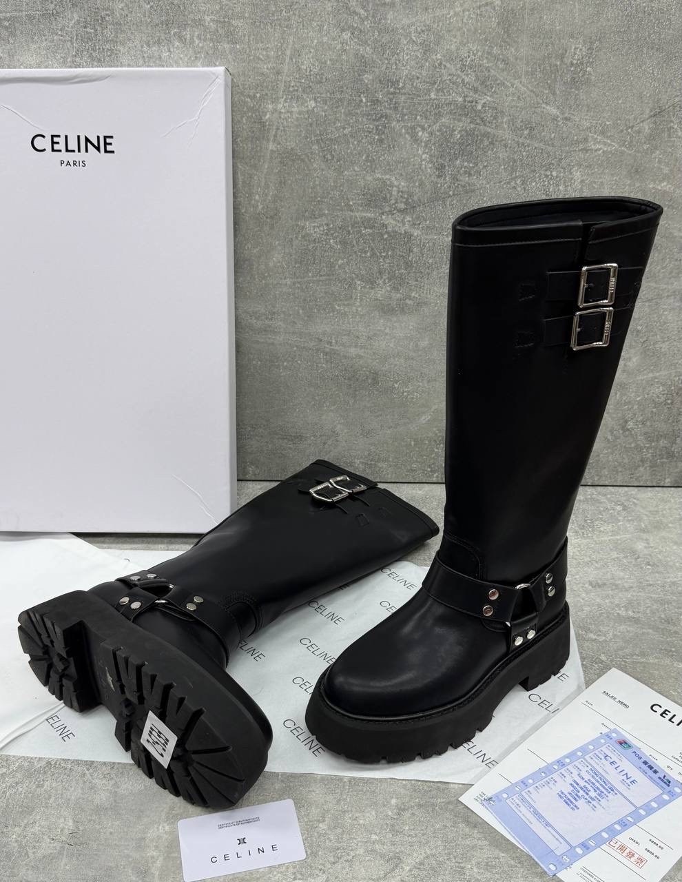 сапоги celine,,сапоги кожаные celine,сапоги из натуральной кожи celine,сапоги из натуральной кожи celine цвет черный