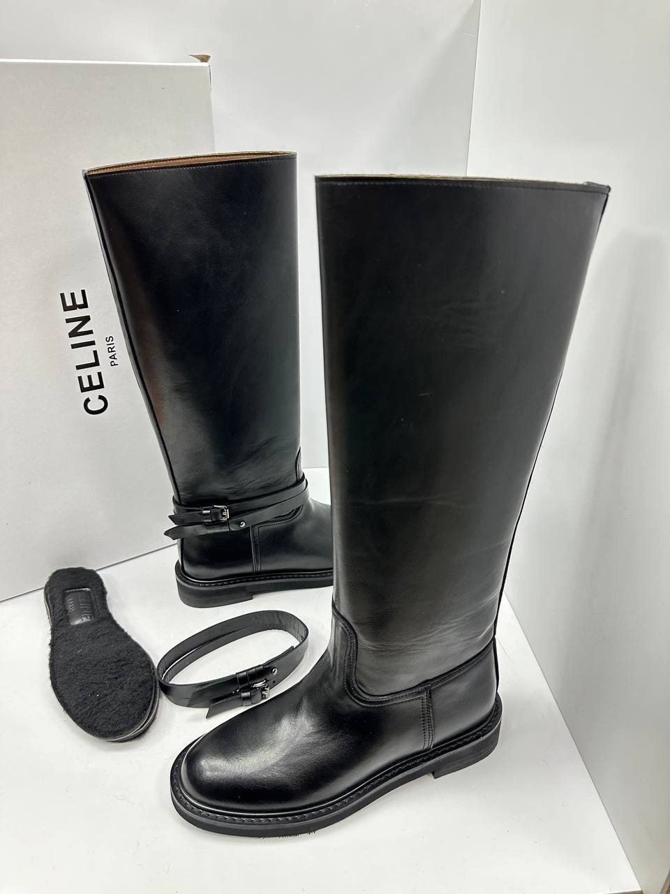 сапоги celine,кожаные сапоги шанель,,сапоги шанель цум,женские кожаные сапоги celine military black
