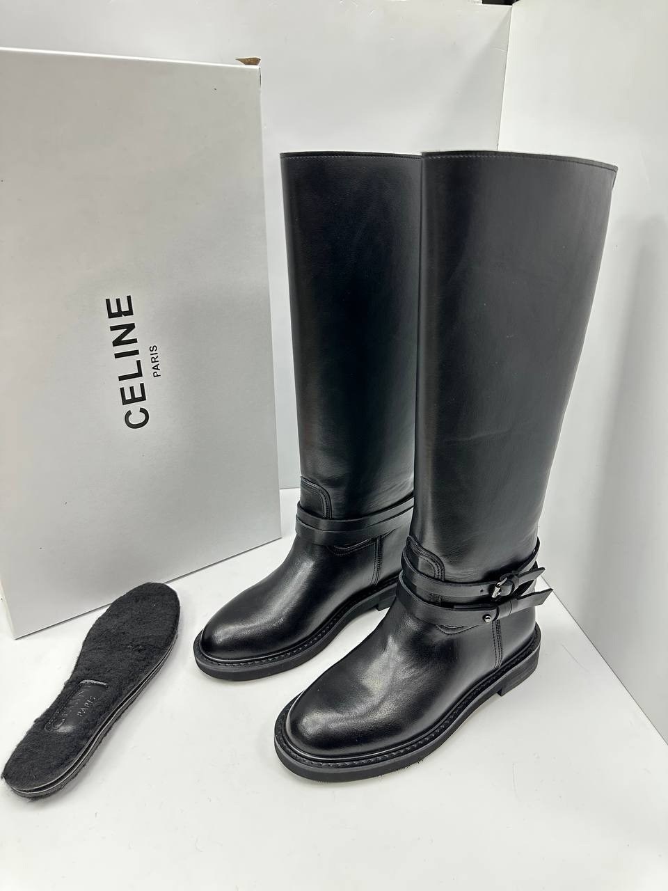 сапоги celine,кожаные сапоги шанель,,сапоги шанель цум,женские кожаные сапоги celine military black