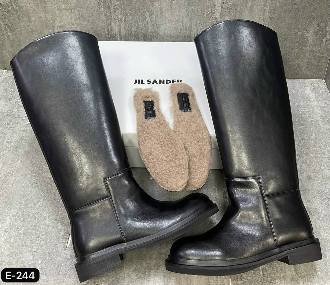 сапоги,женские сапоги,сапоги модные,сапоги кожаные,женские сапоги jil sander кожаные черные