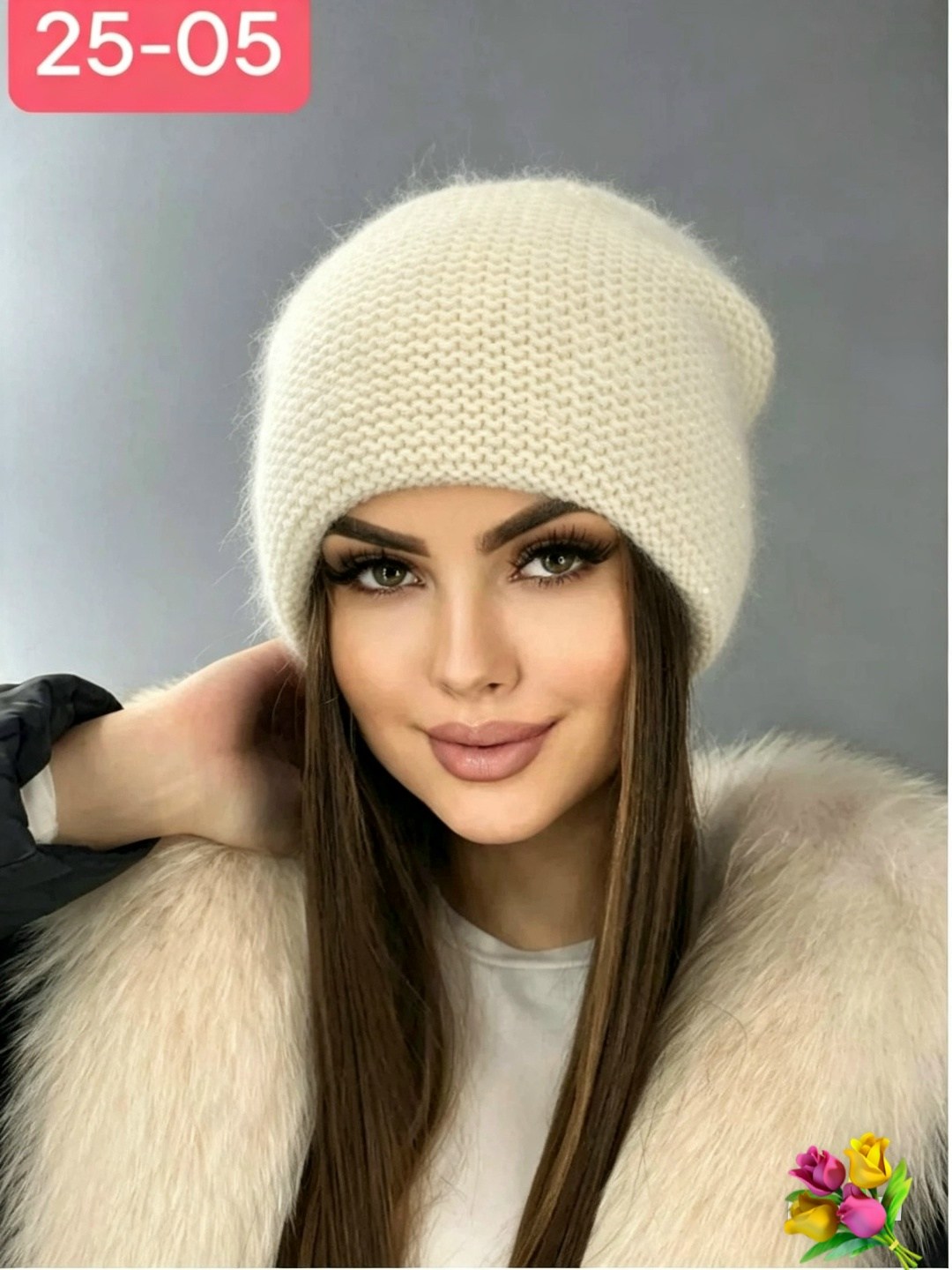 двухслойная шапка женская из ангоры,шапки из ангоры для женщин,стильная шапка женская из ангоры,женская пушистая зимняя шапка бини из ангоры,шапка ангора