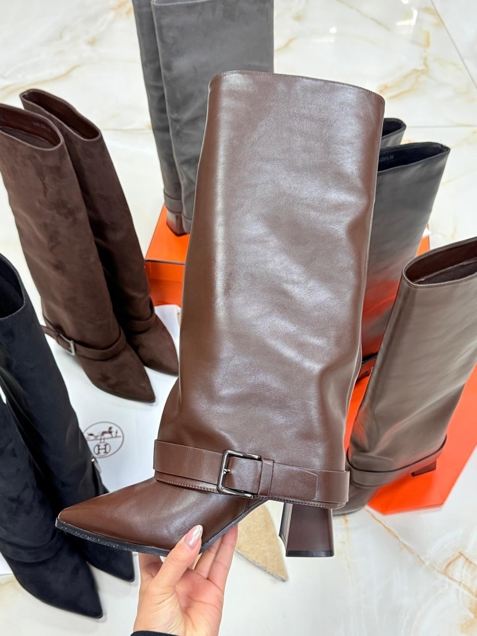 сапоги,сапоги hermes,женские сапоги,стильные сапоги,сапоги трубы
