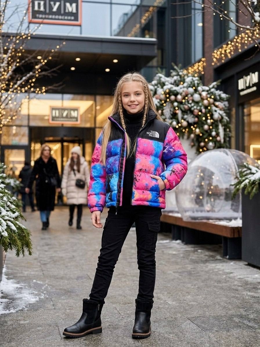 зимние куртки,куртка the north face,куртка зимняя с принтом,куртка x invincible 2026 down jacket multicolor the north face,куртка женская