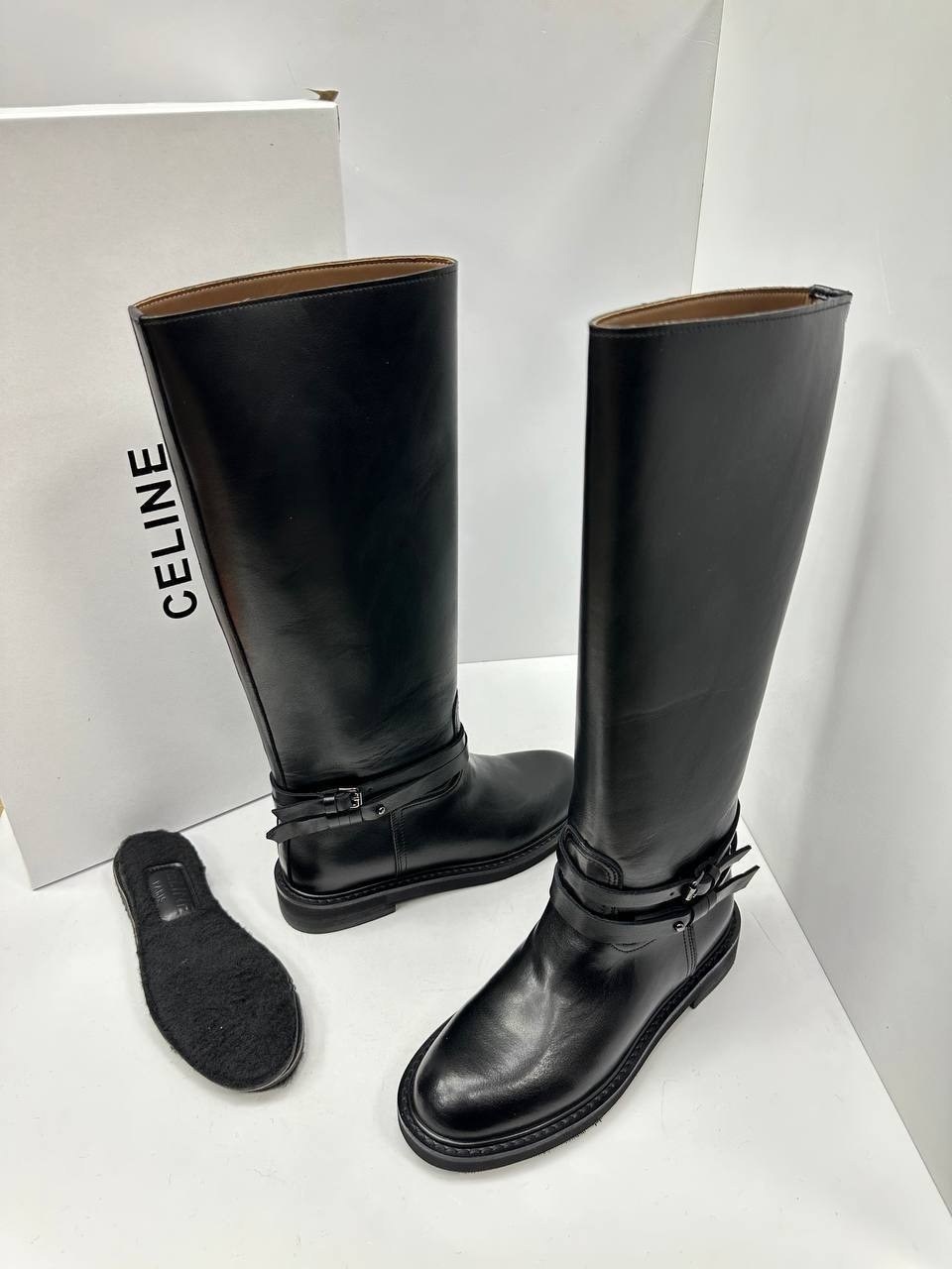 сапоги celine,кожаные сапоги шанель,,сапоги шанель цум,женские кожаные сапоги celine military black
