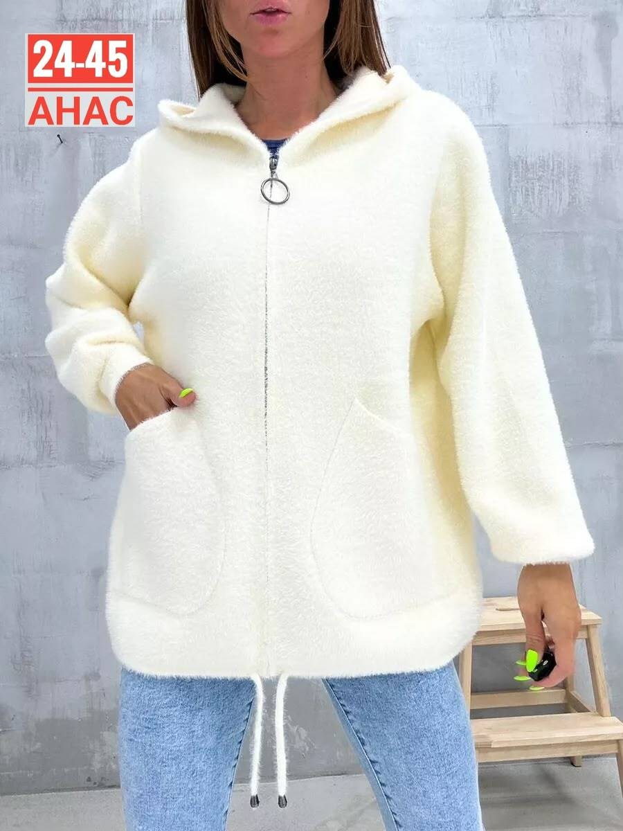 куртка из альпаки,кардиган пушистый с альпакой кофта теплая на замке h&m fashion,кардиган из альпаки,кардиган альпака,плюшевая кофта оверсайз