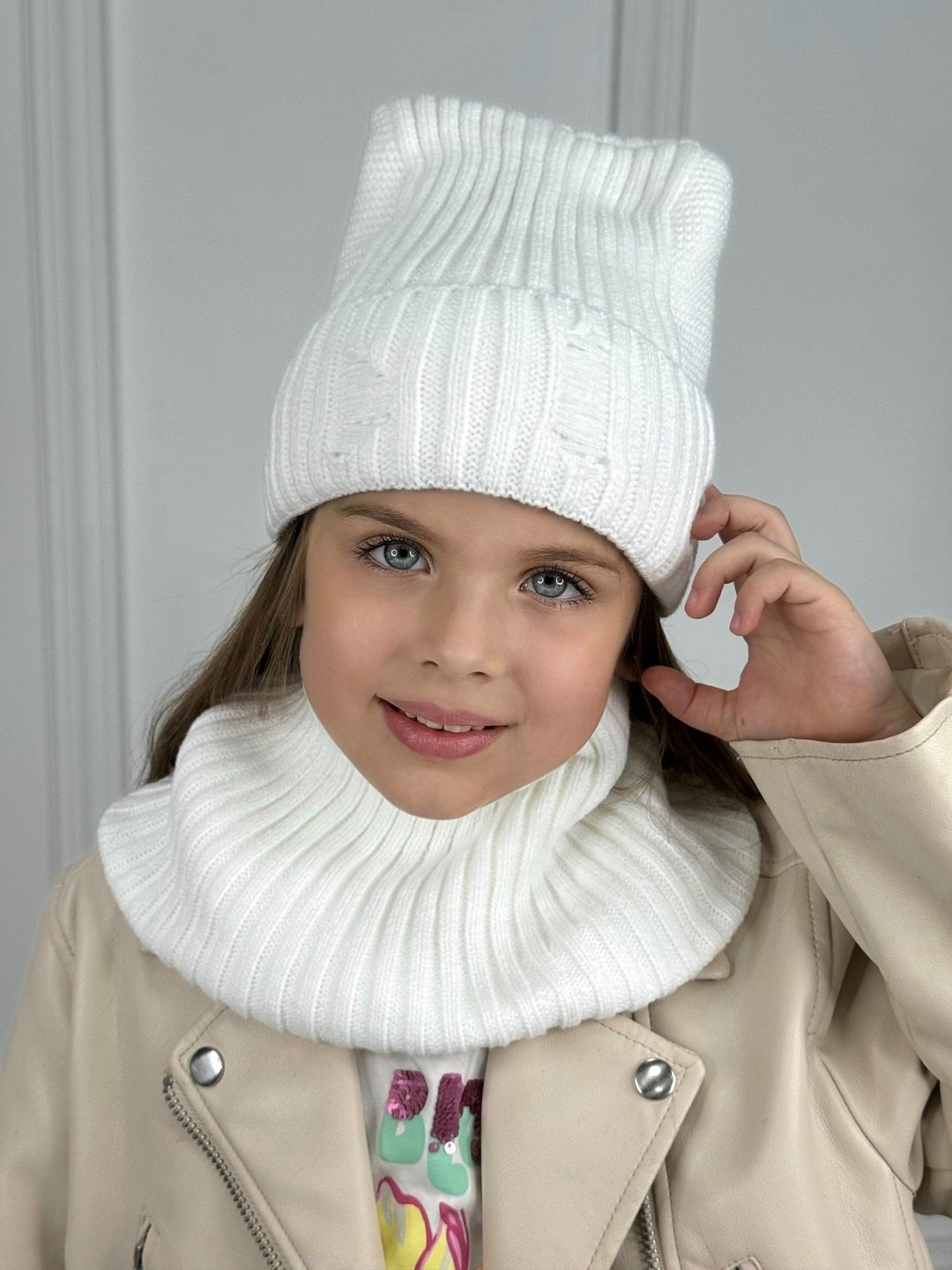 шапка хлопок кошки и снуд anya kids цвет черный,шапка хлопок кошки и снуд anya kids 247060440,шапка хлопок кошки и снуд anya kids,шапка со снудом для девочек,комплект шапка и снуд для девочек