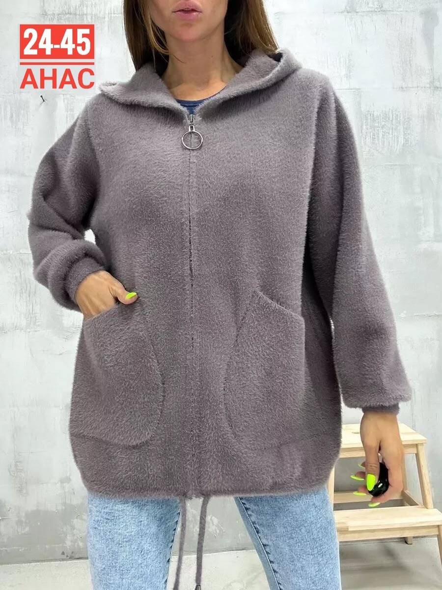 куртка из альпаки,кардиган пушистый с альпакой кофта теплая на замке h&m fashion,кардиган из альпаки,кардиган альпака,плюшевая кофта оверсайз