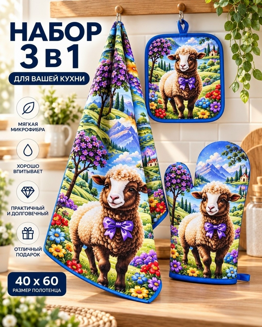 кухонные прихватки,прихватка набор,прихватки кухонные набор,комплект для кухни,набор для кухни