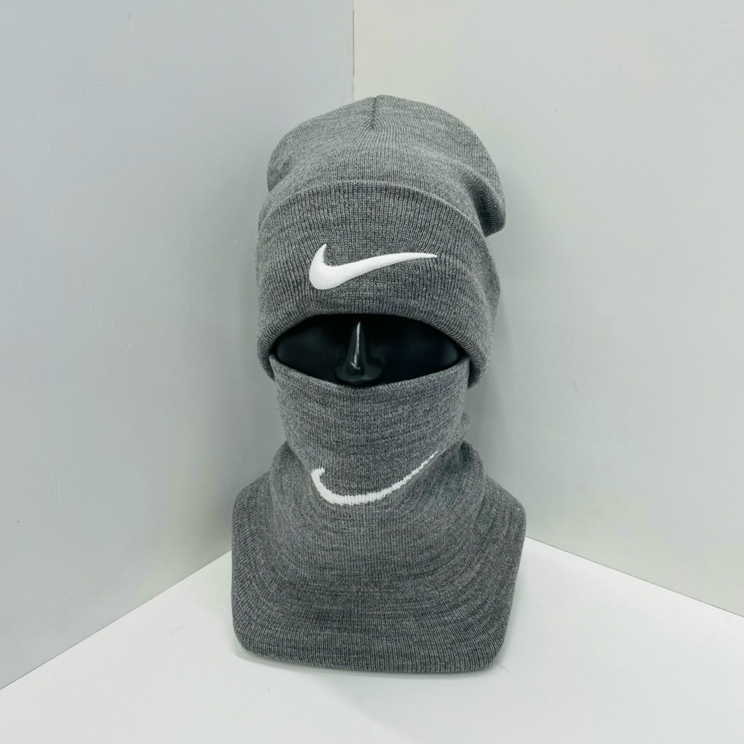 шапки найк мужские зимние,мужской комплект nike шапка +снуд,шапка и снуд,шапка со снудом мужская,комплект шапки