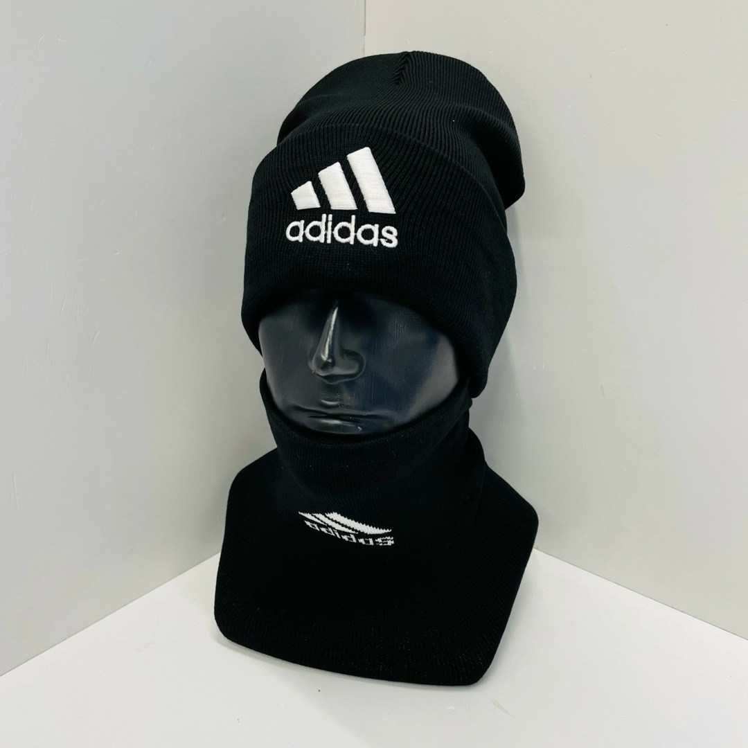 шапка снуд,шапка мужская adidas,снуд адидас,снуд adidas,комплект шапка и снуд