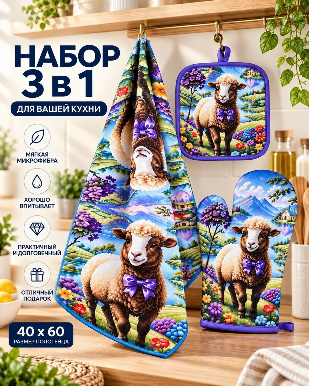 кухонные прихватки,прихватка набор,прихватки кухонные набор,комплект для кухни,набор для кухни