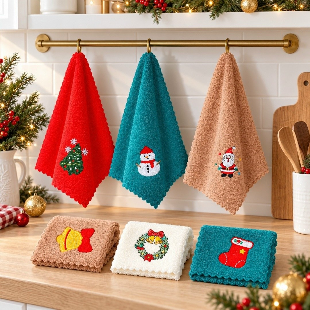 новогодние полотенца,рождественские полотенца,кухонное полотенце,полотенце рождество,полотенца для рук