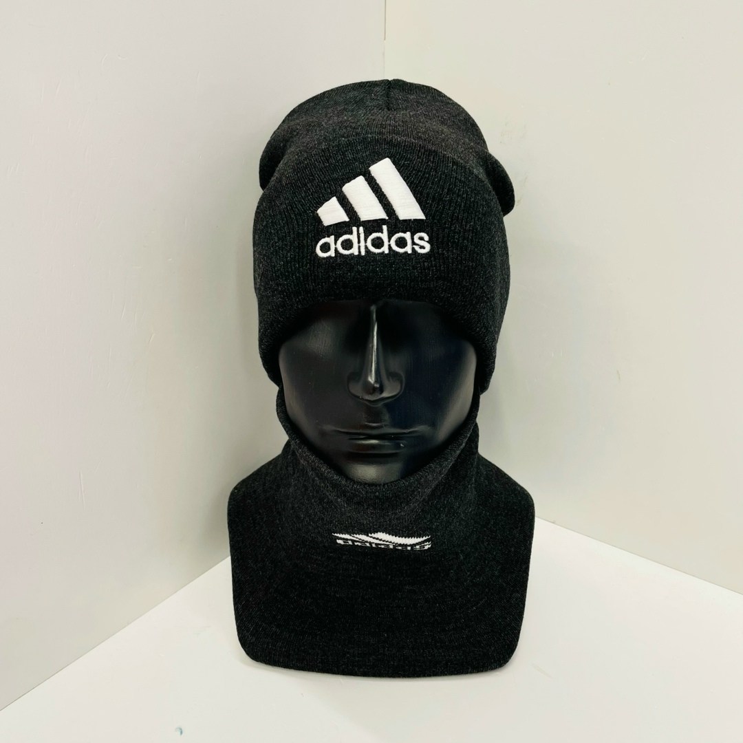 шапка снуд,шапка мужская adidas,снуд адидас,снуд adidas,комплект шапка и снуд