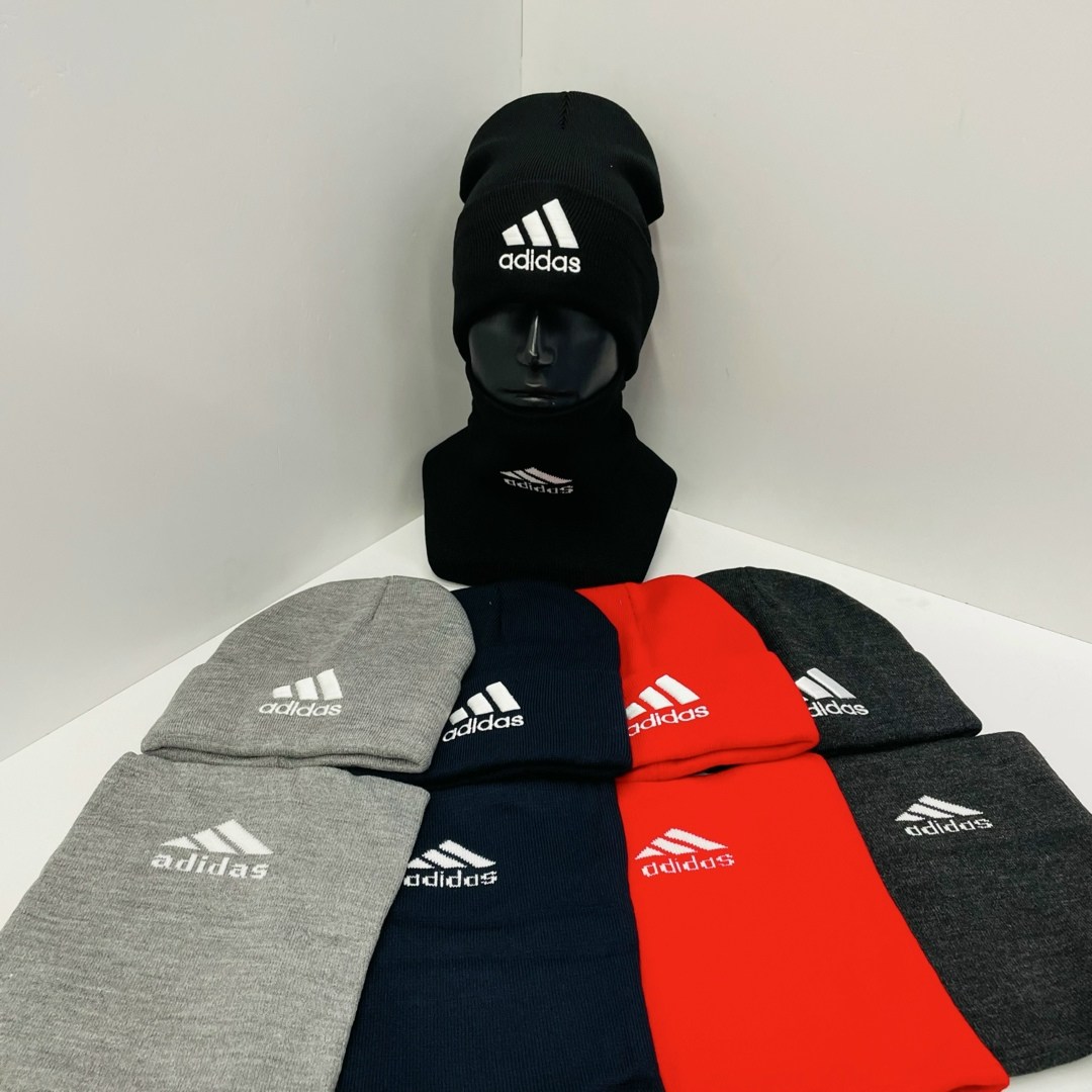 шапка снуд,шапка мужская adidas,снуд адидас,снуд adidas,комплект шапка и снуд