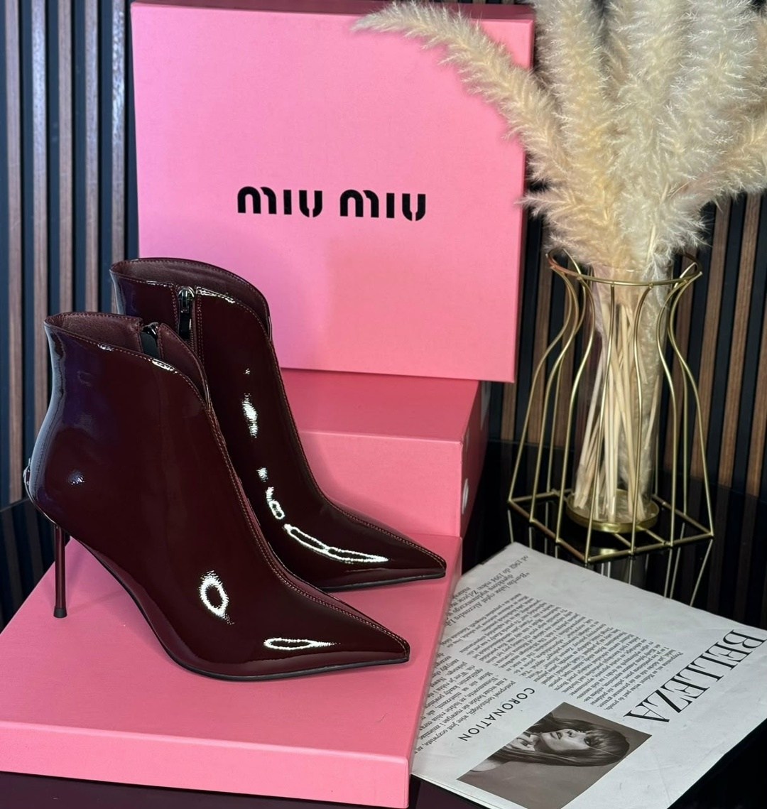 ботильоны miu miu,,ботильоны женские,ботильоны лаковые,стильные ботильоны