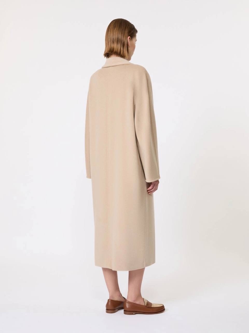шерстяное пальто,пальто max mara,пальто для женщин,пальто оверсайз,бежевое пальто