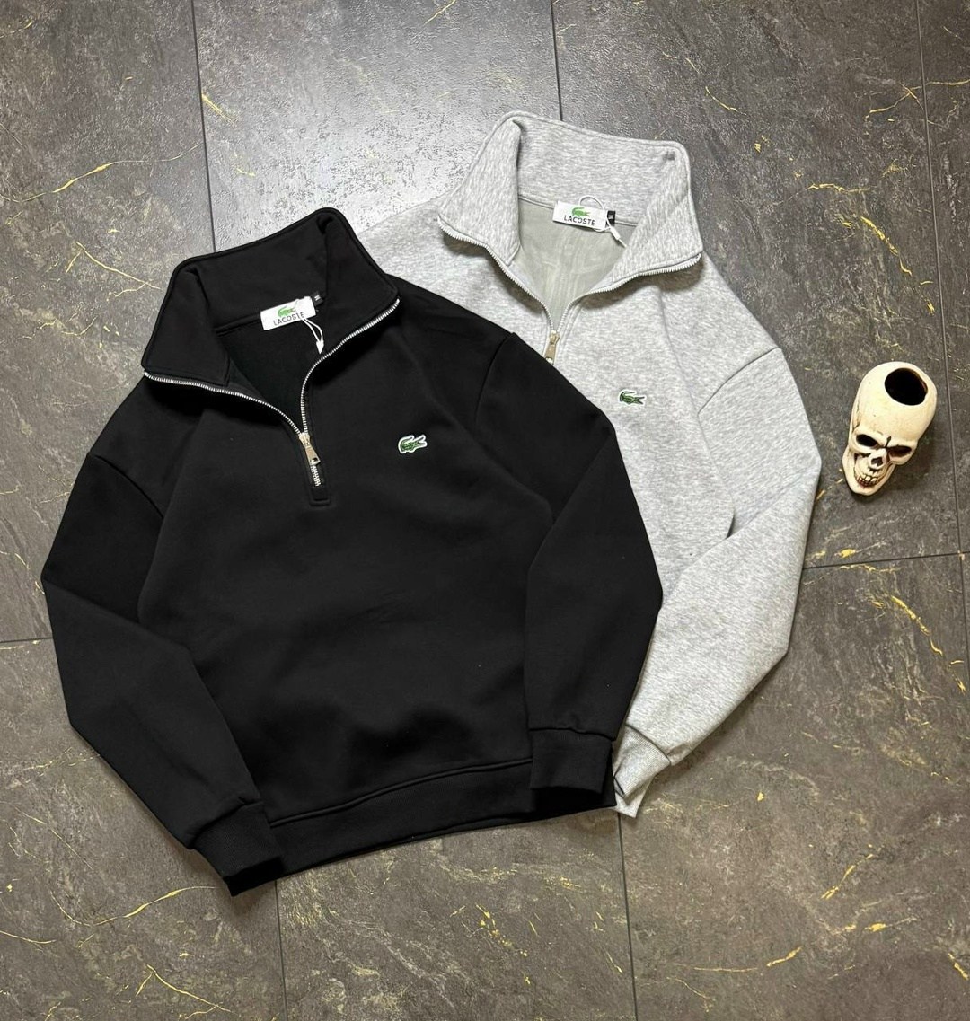 свитшот lacoste,lacoste толстовка с высоким воротником черный,свитшот с замком,толстовка lacoste,мужская кофта